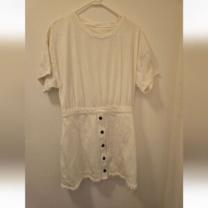 Anthropologie White Mini Dress